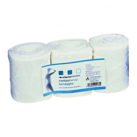 Strictly Professional Contour Wrap Bandages, 3 Rolls